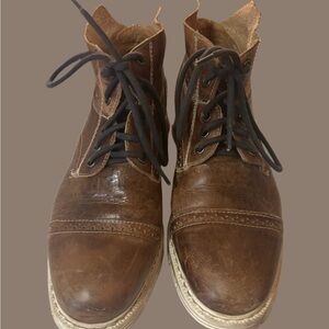 Bed Stu Maple F325002 Womens Brown Leather Lace Up Lifestyle Bootire 8.5 GUC